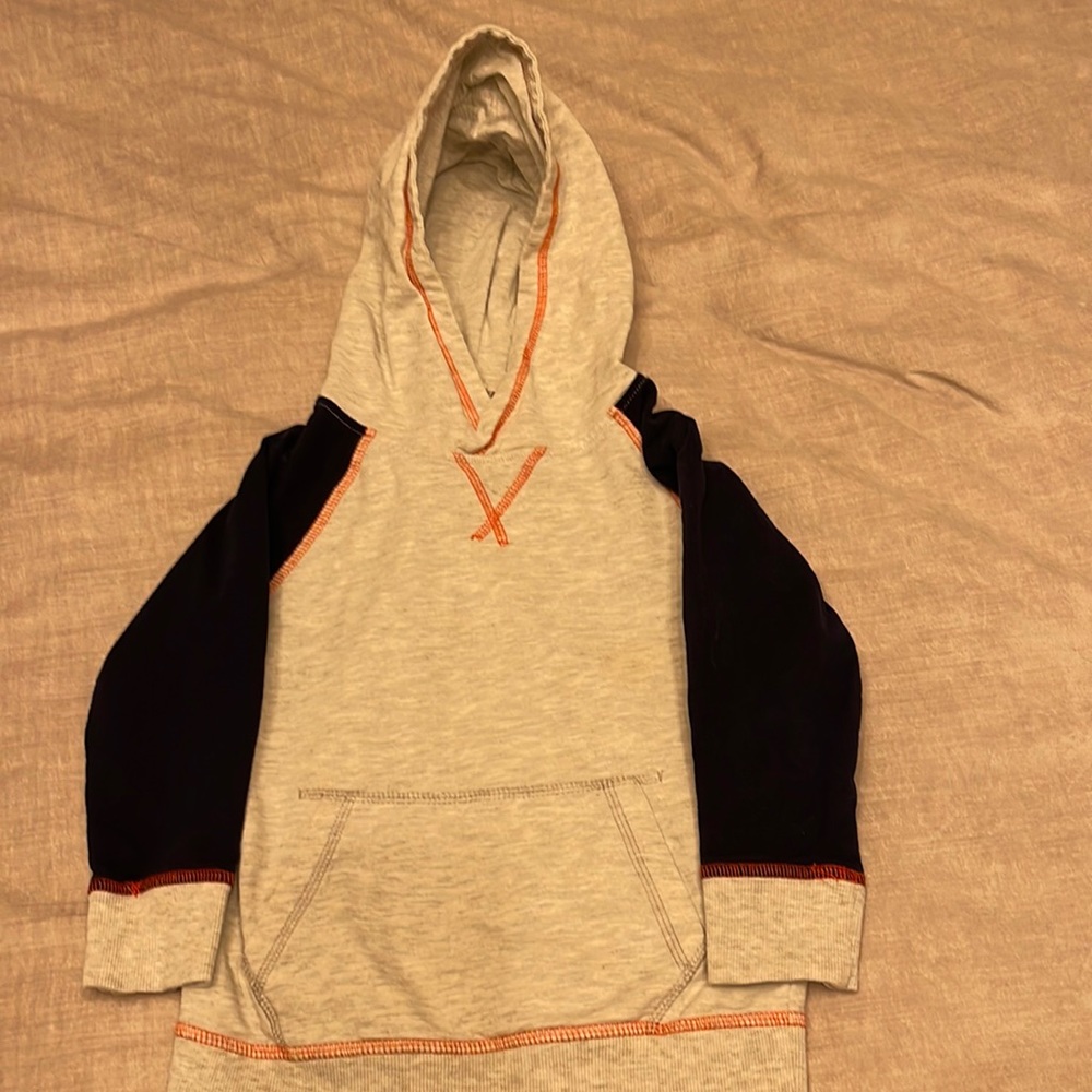 H & M cotton boys size 4-6 color block hoodie